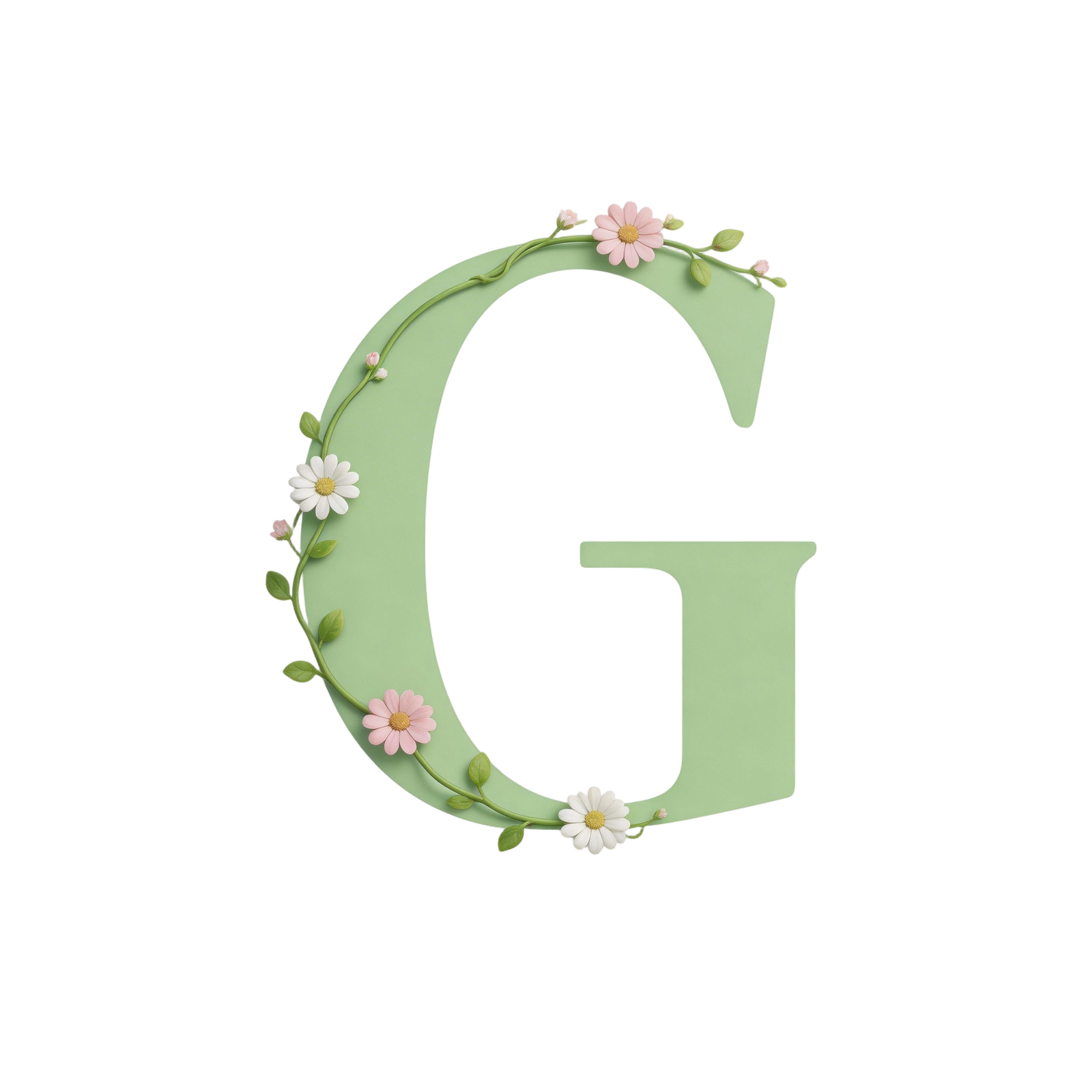 jimeng 2026 03 28 5881 以绿色字母g为主体的日用品电商网站logo，字母g上缠绕着清新的小花和藤蔓，绿色... (1)